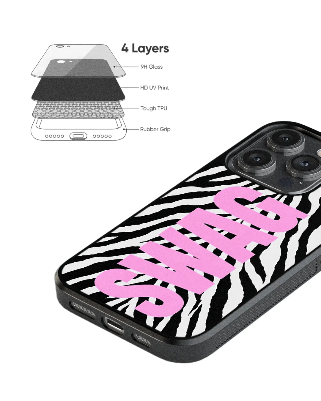 #SWAG Pink 3 BLACK GLASS