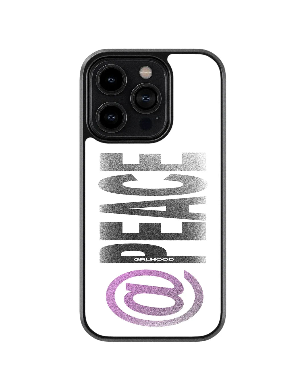 @PEACE White 1 BLACK GLASS