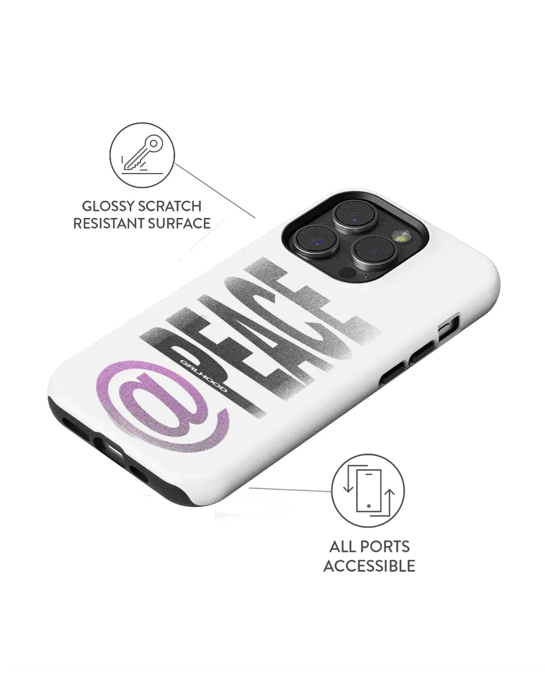 @PEACE White MAGSAFE ARMOURED BLACK 3