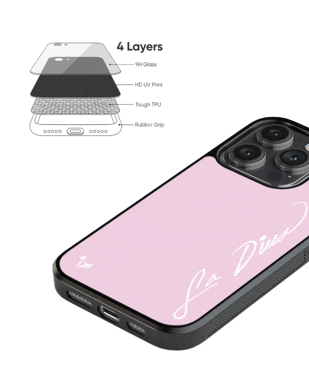La Diva Pink 3 BLACK GLASS