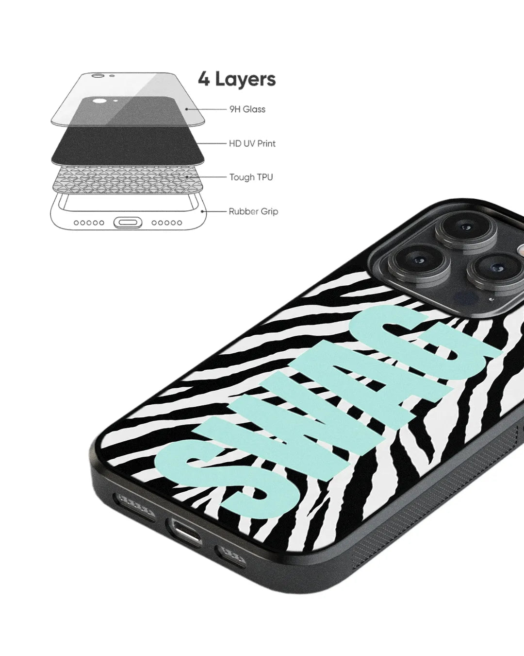 #SWAG Cyan 3 BLACK GLASS