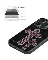 CRUCIFY Pink 3 BLACK GLASS
